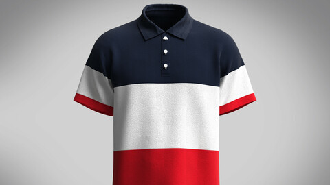 Polo Shirt-Contrast Color