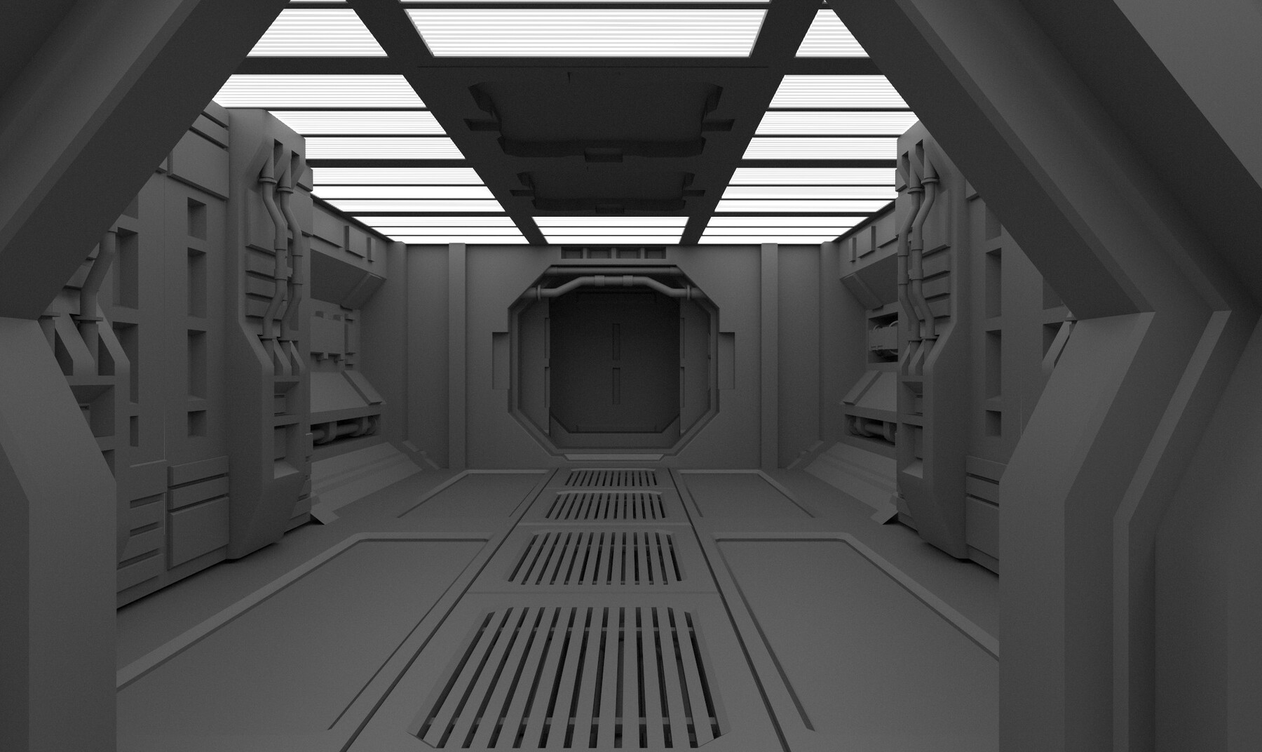 ArtStation - Sci-fi Interior (Low-poly) | Game Assets