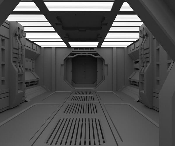 ArtStation - Sci-fi Interior (Low-poly) | Game Assets