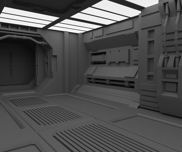 ArtStation - Sci-fi Interior (Low-poly) | Game Assets