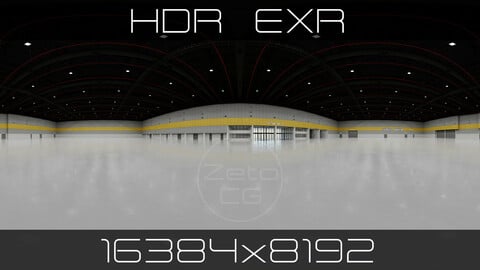HDRI - Exhibition Hall Interior 5 - 16384x8192