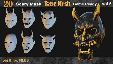 20  Scary Mask  BaseMesh vol 5