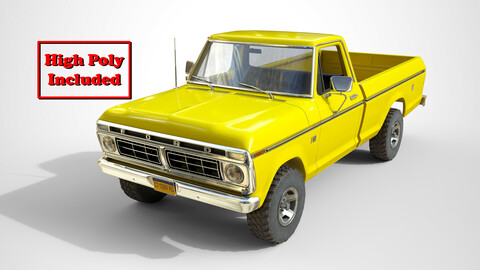 Ford F100 1976 New Yellow