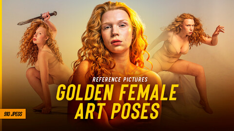 910 Golden Female Art Pose Reference Pictures