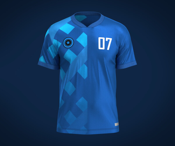 ArtStation - Soccer Dark Blue jersey Player-06