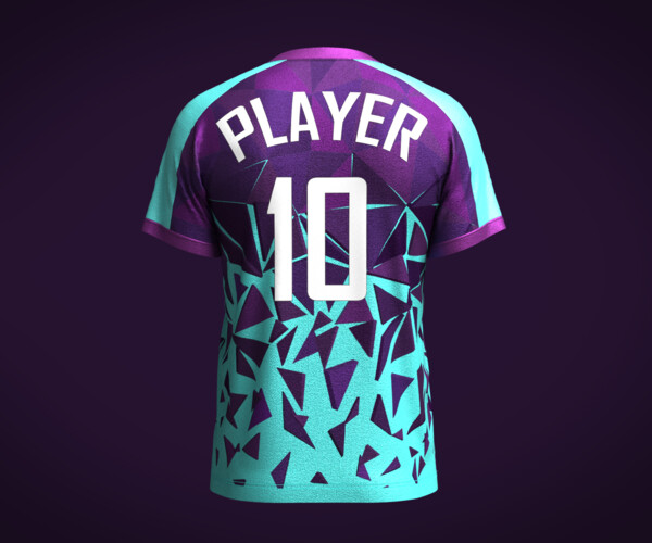 ArtStation - Mens Soccer Hot Pink and Purple Jersey Player-10