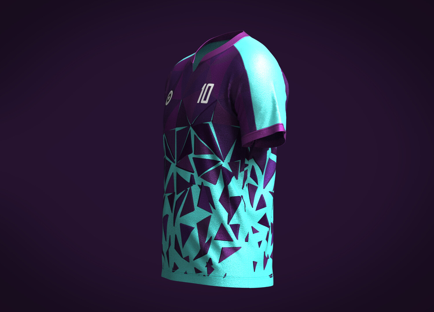 ArtStation - Mens Soccer Hot Pink and Purple Jersey Player-10