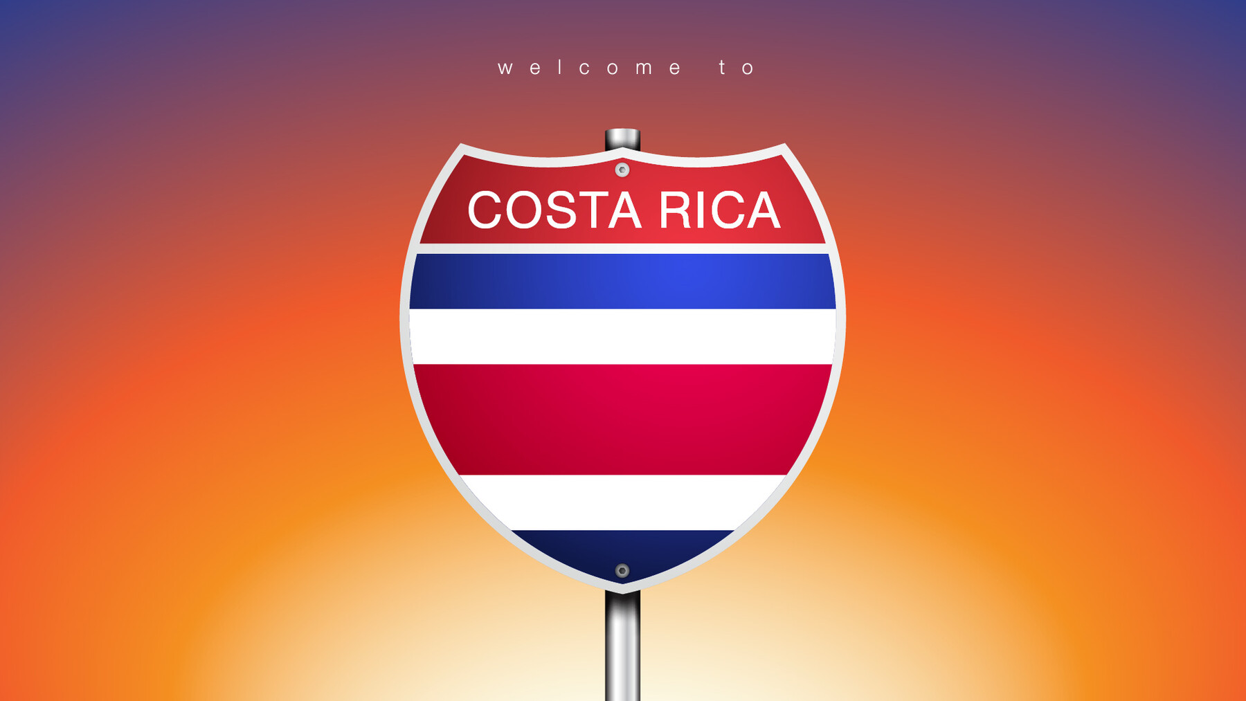 ArtStation 10 ICON The City Label & Map of COSTA RICA In American