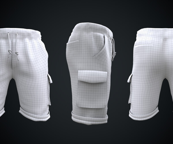 ArtStation - Men's Shorts Lowpoly With PBR Textures , Highpoly , ZPRJ ...