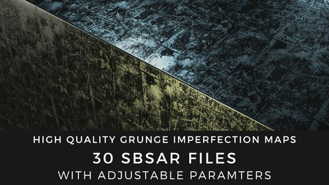 30 Grunge / imperfection / roughness maps in .sbsar format