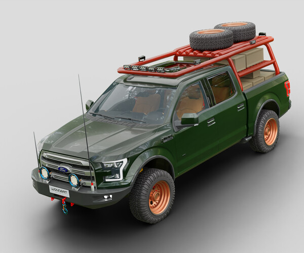 ArtStation Ford F150 offroad recovery vehicle Game Assets