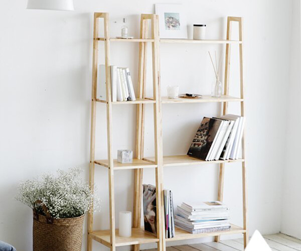 ArtStation solid wood 4step ladder shelf Resources