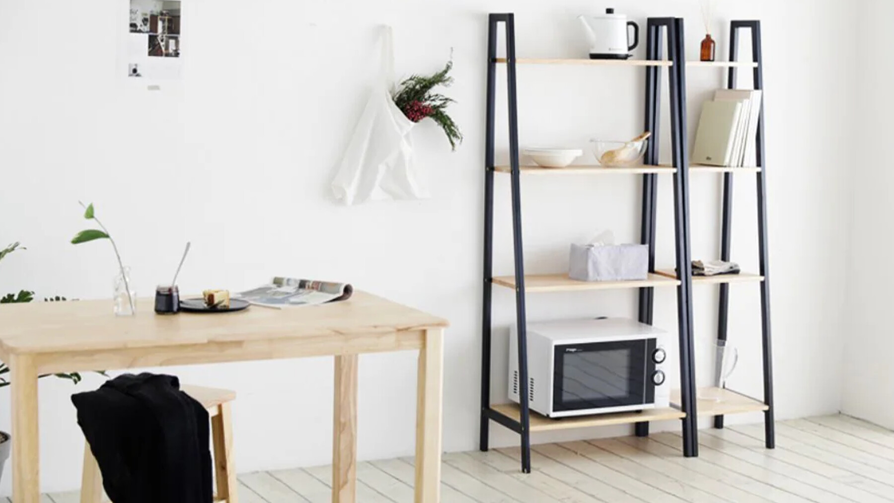 ArtStation solid wood 4step ladder shelf Resources