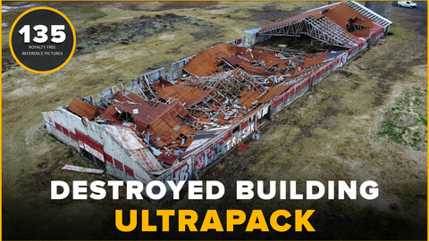 135 Destroyed Building Reference Pictures Ultrapack - Metal sheets, Urbex, Hard Surface, graffitis