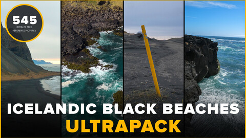 545 Black Beaches of Iceland Reference Pictures Ultrapack