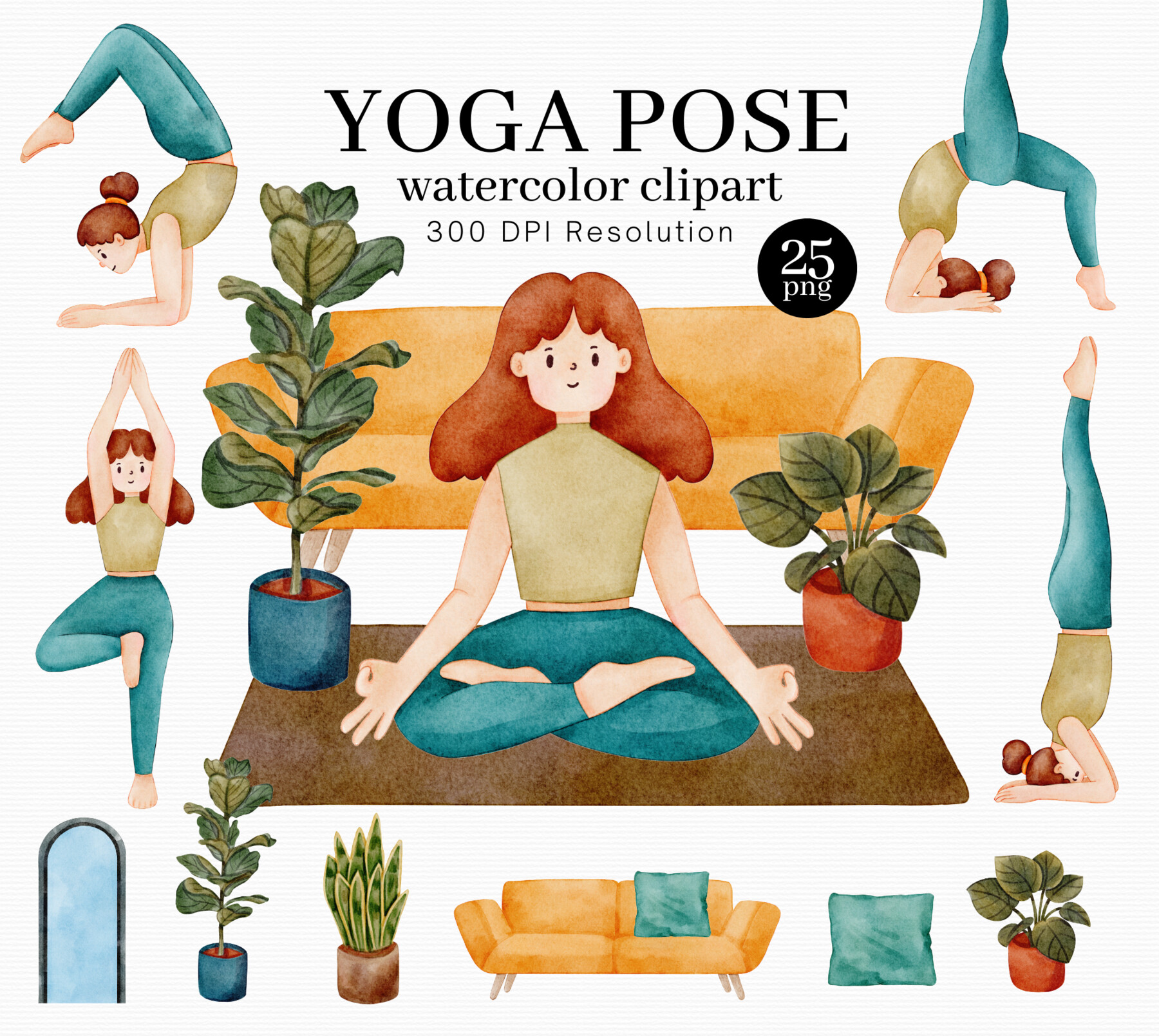 Yoga Woman Pose Isolated Yoga Clip Stock Illustration 2321879327 |  Shutterstock