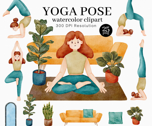 Yoga Poses Clipart PNG, Vector, PSD, and Clipart With Transparent  Background for Free Download | Pngtree