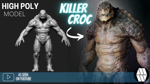 ZBrush Model: KillerCroc High Poly ZTL