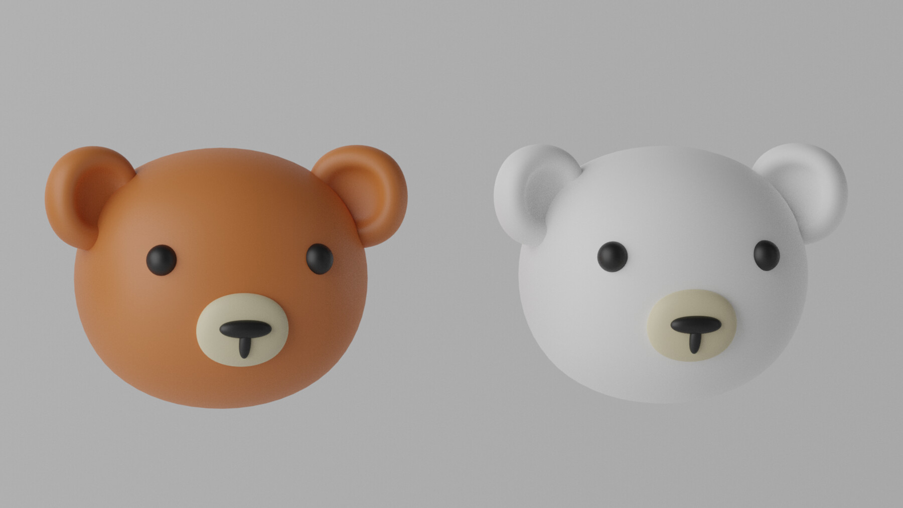 ArtStation - Cartoon Cute Bear Head 3D model | Resources