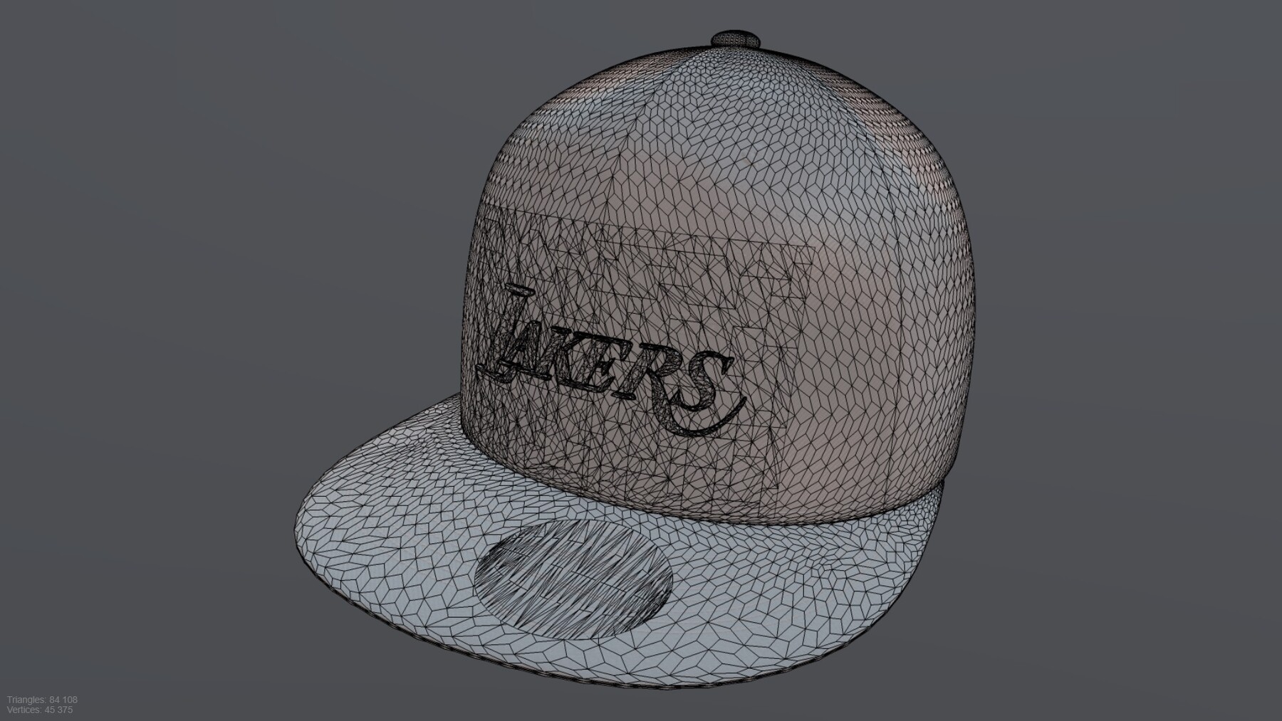 3D model Los Angeles Lakers Cap - Low Poly NBA - Character Hat VR / AR /  low-poly