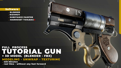 TUTORIAL GUN + 3DMODEL AND TEXTURE