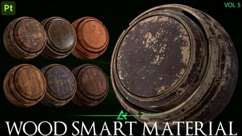 High-Detail Practical Smart Materials Collection v1 - WOOD / adobe substance 3d painter