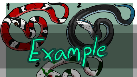 Snake base for your digital coloring!