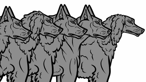 Canine bases for digital coloring!