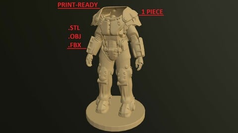 FALLOUT 4-X-01 ANCLAVE POWER ARMOR high-poly sculpture PRINT-READY