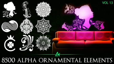 8500 Practical Ornamental Alpha Elements (Master of Decoration 2) - MEGA Pack - Vol 13