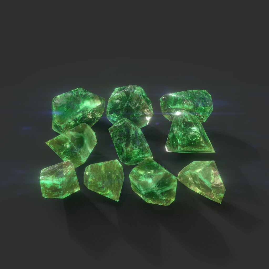 ArtStation - Multiple Color Crystal Gemstone Pack 220705 | Game Assets