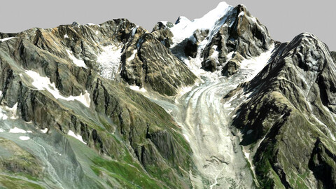 Mountain landscape Chalaadi glacier Mestia Svaneti Georgia