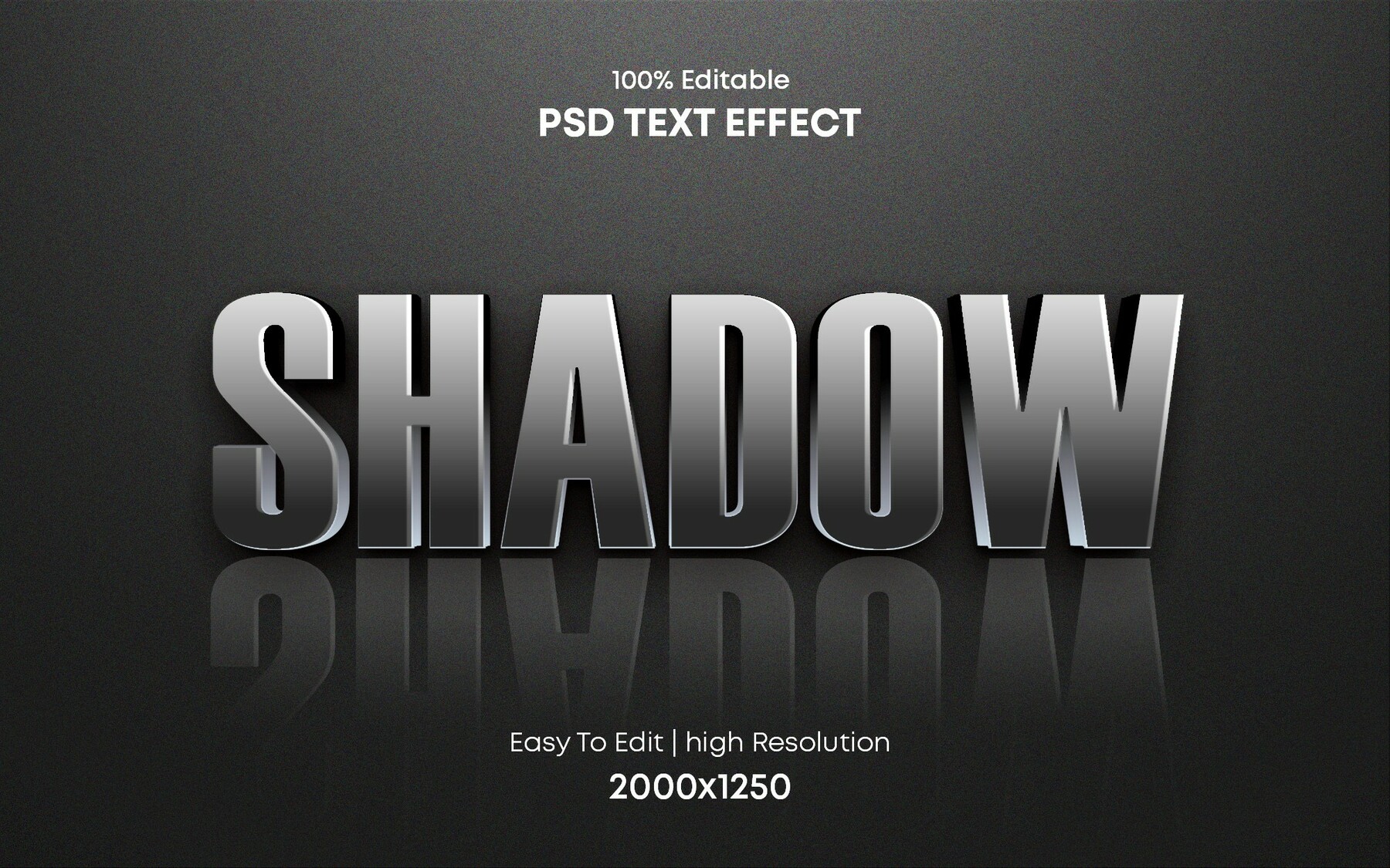 ArtStation - Shadow Text Effects, PSD Template File | Artworks