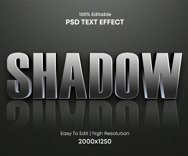 ArtStation - Shadow Text Effects, PSD Template File | Artworks