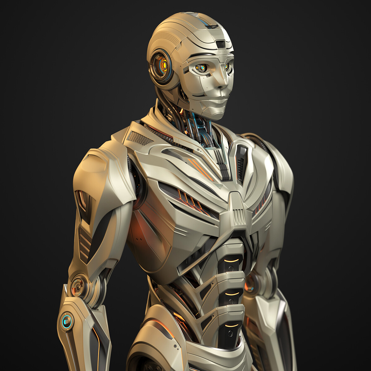 Artstation Futuristic Robot Man Rigged 3d Model Resources Porn Sex Picture