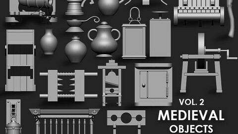 Medieval Objects Imm Brush Pack (21 in one) Vol. 2