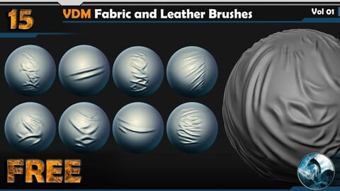 15  Free VDM Fabric and Leather Brushes  VOL 01