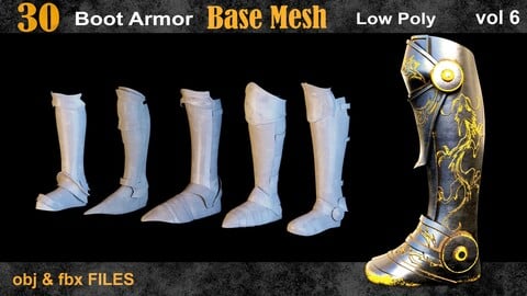 30 Boot armor Base Mesh vol 6