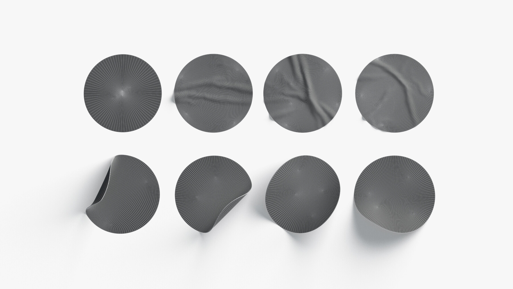 ArtStation - White Stickers set - 8 adhesive sticky labels | Resources