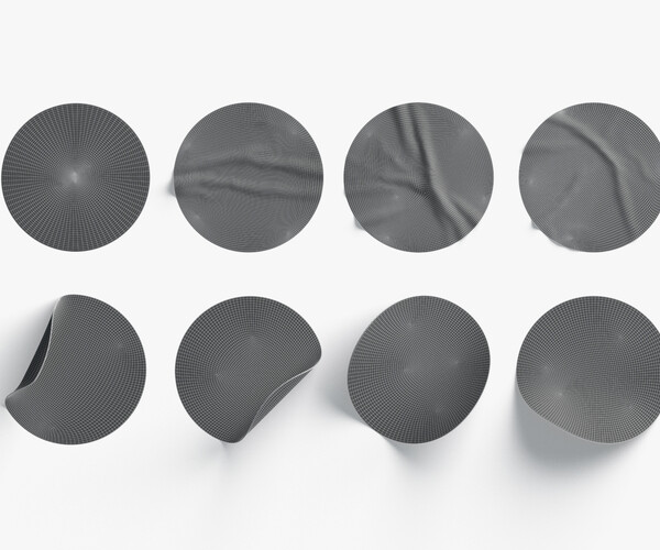 ArtStation - White Stickers set - 8 adhesive sticky labels | Resources