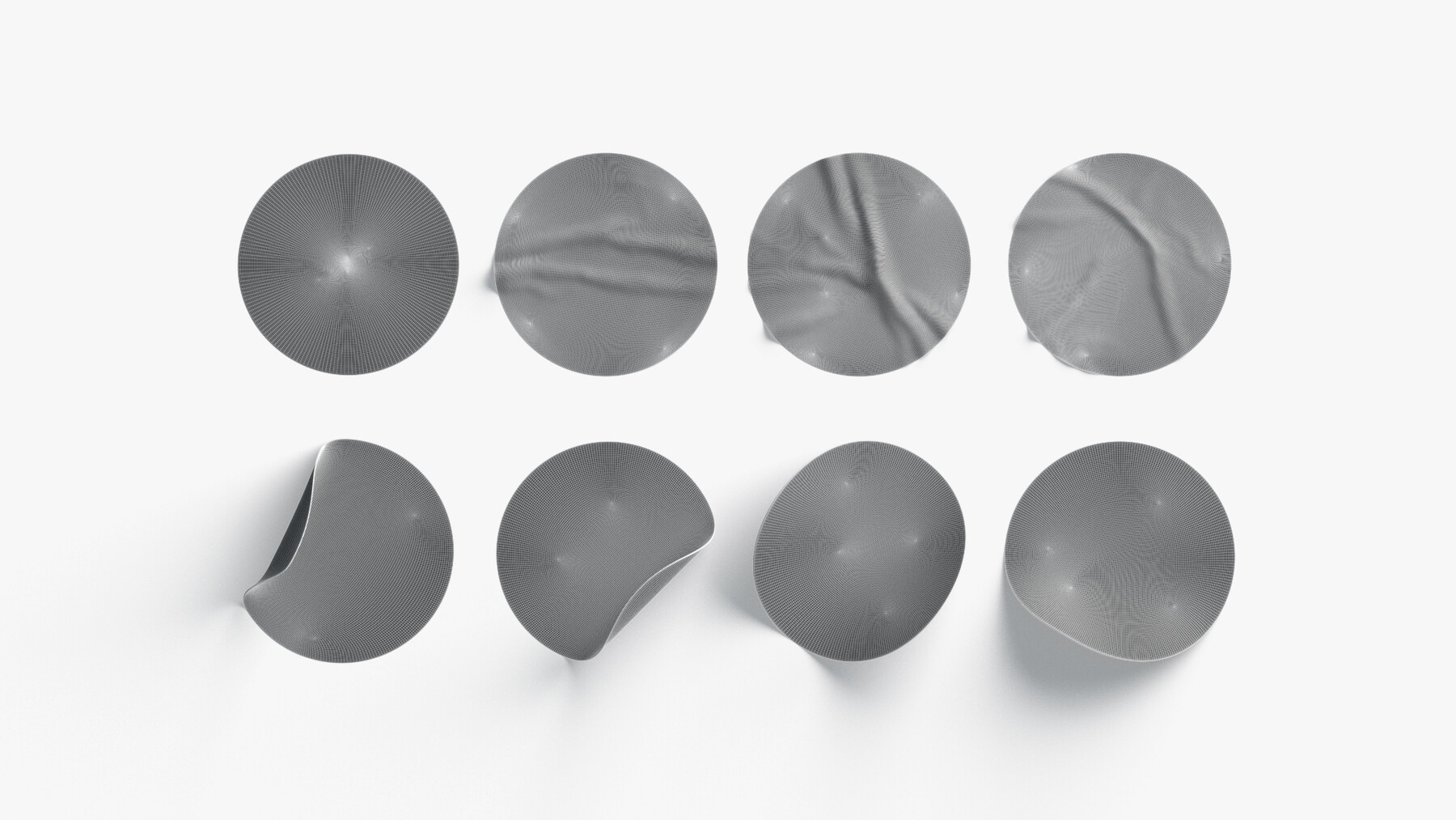 ArtStation - White Stickers set - 8 adhesive sticky labels | Resources