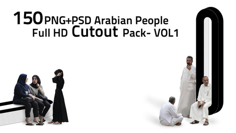 150 PNG+PSD Arabian people Full HD CUTOUT  Pack- Vol1