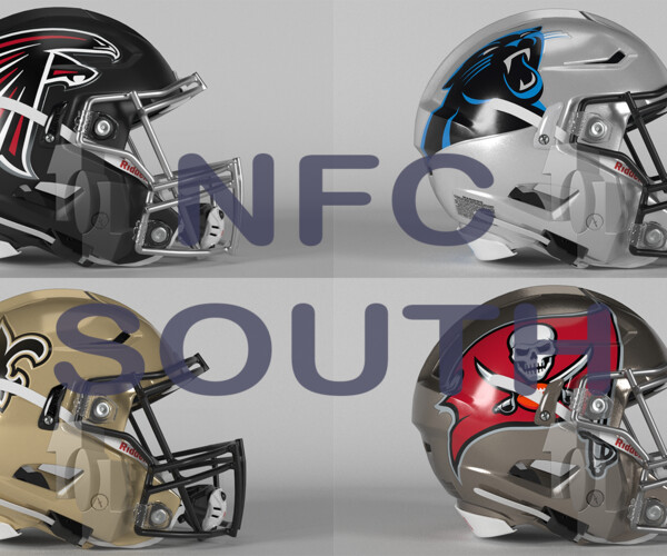 ArtStation - Helmet Football NFL NFC South Collection PBR 3D model