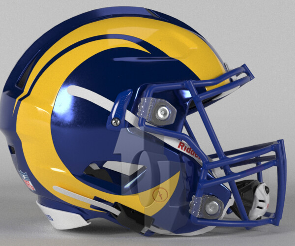 LA Rams Football Player Helmet 3D model