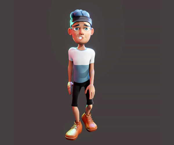 ArtStation - Rigged Boy in Blender 3.0 - Character Design - Luke | Game ...