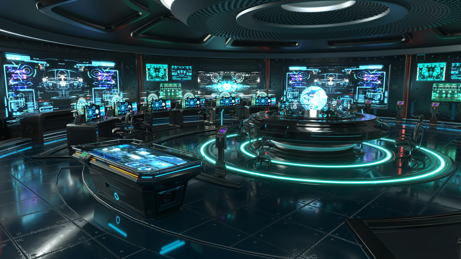 ArtStation - Sci Fi Interior Station - scifi station 3D model | Resources