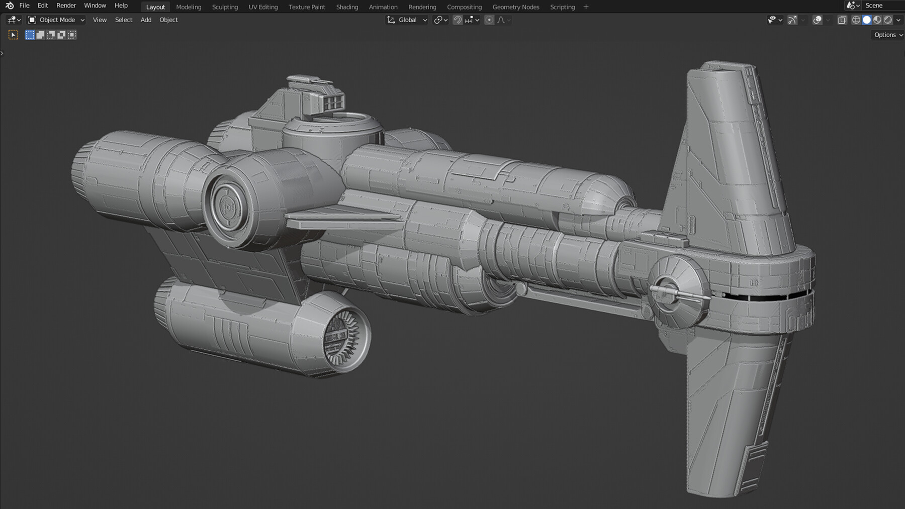 ArtStation - Sphyrna-class corvette BLENDER EDITION - Star