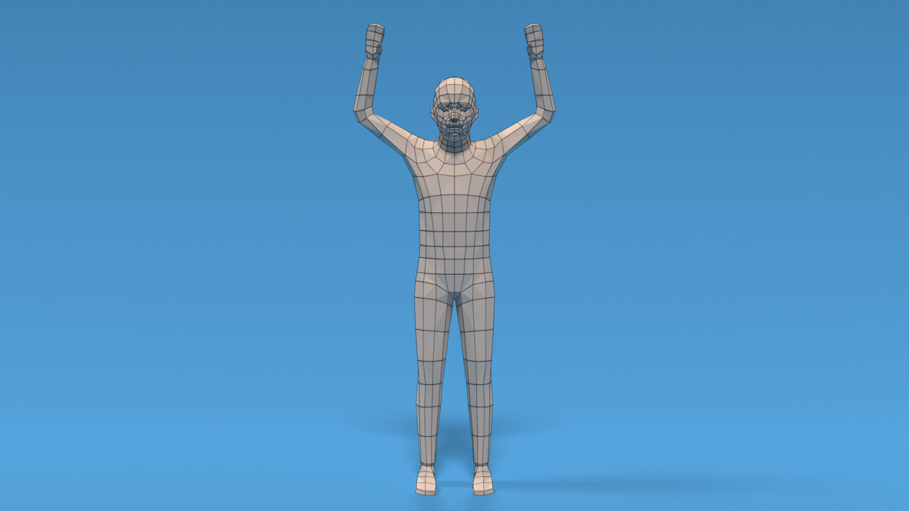 ArtStation Low Poly Kid Hands Up Game Assets