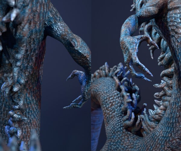 ArtStation - Water Dragon Statue | Game Assets