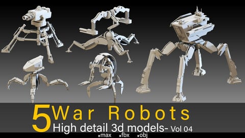 5 War Robots-Vol 04- High detail 3d models